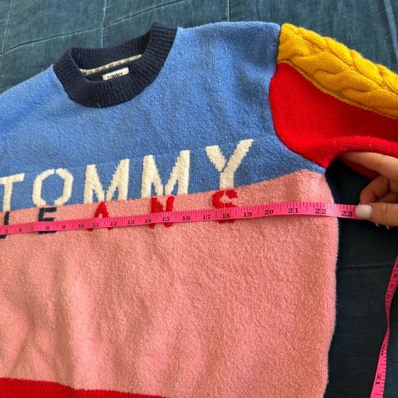 Tommy Jeans Color Blocked Multicolor Crewneck Sweatshirt M - Picture 5 of 10